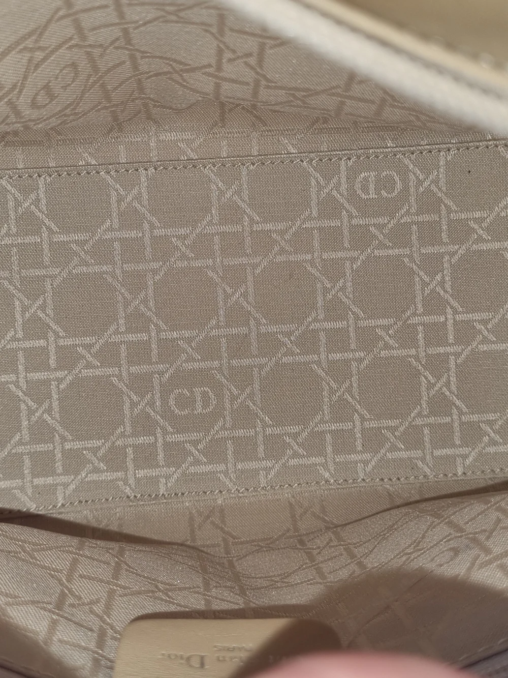 Dior Beige Patent Lady Dior Tote + COA